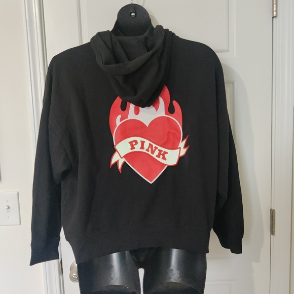 Ladies Victoria's Secret Pink "That's Fire" Hoodie Size XL NWOT - Picture 6 of 7